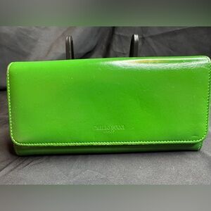Emilio Pucci Green Leather Continental Wallet